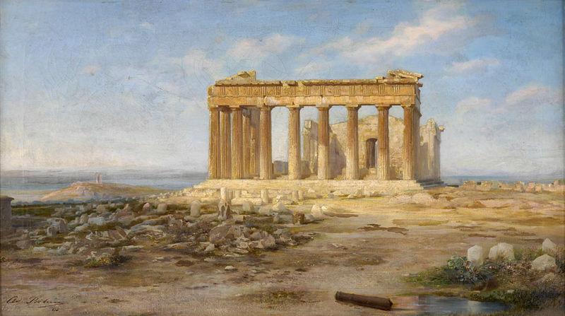 Adolf Bohm Die Akropolis Spain oil painting art